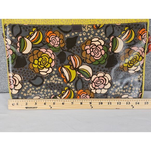 FOSSIL WOMENS KEY-PER MULTICOLOR COATED CANVAS LAPTOP SLEEVE 11X14 W/ KEY CHARM - Picture 9 of 10